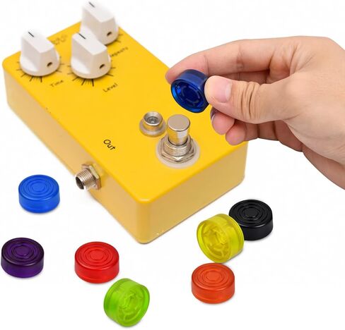 10 قطع تبديل القدم القبعات العالية تأثير الغيتار دواسة القدم التبديل توبر تأثير كهربائي دواسة أظافر كاب غطاء رأس واقي للجيتار (8 ألوان) in Kuwait