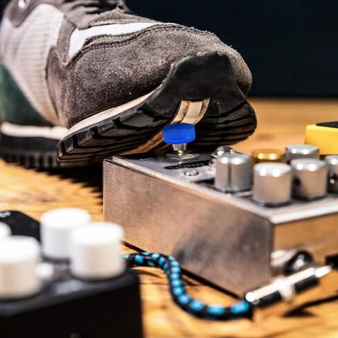 10 قطع تبديل القدم القبعات العالية تأثير الغيتار دواسة القدم التبديل توبر تأثير كهربائي دواسة أظافر كاب غطاء رأس واقي للجيتار (8 ألوان) in Kuwait