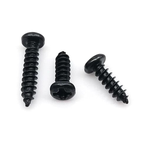 M3 6/8/10-30mm Small Stainless Steel Black Carbon Cross Pan Round Head Screw 100Pcs(Black Carbon Steel,14MM_M3) in Saudi Arabia