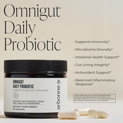 Arbonne OmniGut Daily Probiotic Supplement - Probiotics for Men and Women to Support Digestion, Gut Health for Women, Probiotic Capsules, 30 Count in Saudi Arabia