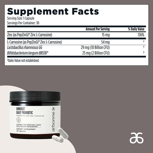 Arbonne OmniGut Daily Probiotic Supplement - Probiotics for Men and Women to Support Digestion, Gut Health for Women, Probiotic Capsules, 30 Count in Saudi Arabia