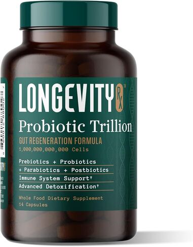Probiotic Trillion – 1 Trillion CFU with Prebiotics, Probiotics, Parabiotics & Postbiotics – Bacillus Subtilis AB-22 – Gut Health, Immune Support, Glyphosate Detox – 30 Day Supply in Saudi Arabia