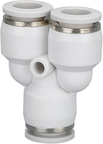 Y Type PY4/6/8/10/12/12/14/16 Three-way Pneumatic Quick Connector Air Pipe Plugs Black White 1Pcs(Pw12-8-8(white)) in Kuwait