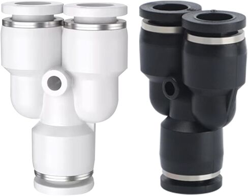 Quick Connector PY Type Tee 4/6/8 Plugs Variable Diameter PW Plastic Conversion 8-6/10-8 Connect Pneumatic Pipe 1Pcs(白色PN6-4(经济款)) in Kuwait