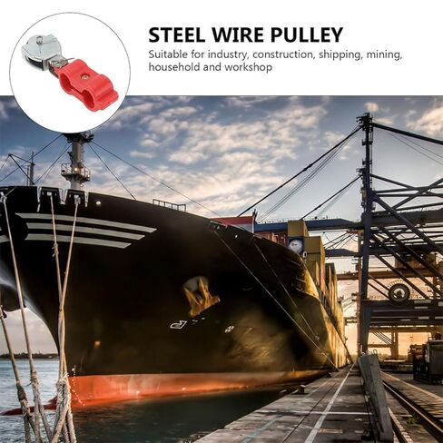 2pcs Heavy Duty Bearing Pulley Wheels with Semi-Plastic Sheave, Small Cable Lifting Pulleys for Industrial Wire Rope and Load Bearing Applications in Saudi Arabia