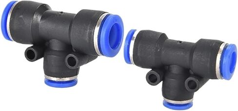 قطر متغير على شكل حرف T 12-8-12 هوائي القصبة الهوائية موصل سريع PEG6-4/8-6/10-8/12-10 1 قطعة (PEG10-6-10) in Kuwait