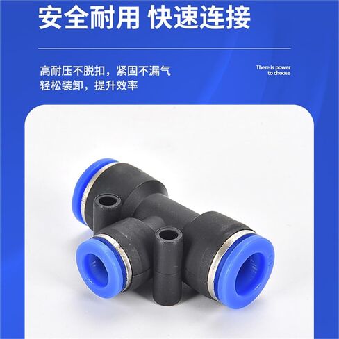 Variable Diameter T-shaped Tee 12-8-12 Pneumatic Tracheal Quick Connector PEG6-4/8-6/10-8/12-10 1Pcs(PEG10-6-10) in Saudi Arabia