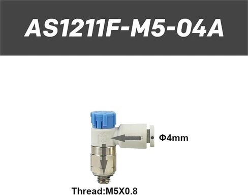10Pcs/Lot AS1211F AS2211F 3201F Speed Controller With One-touch Fitting Meter-in Throttle Valve Pneumatic(AS1211F-M5-04A) in Saudi Arabia