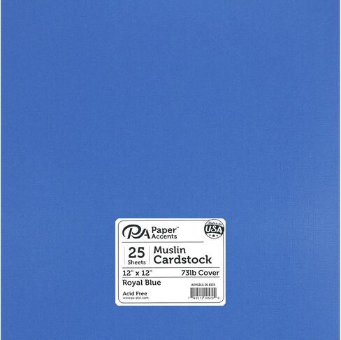 PA Paper Accents Muslin Cardstock 12" x 12" Irish Mint, 73lb colored cardstock paper for card making, scrapbooking, printing, quilling and crafts, 25 piece pack in Saudi Arabia