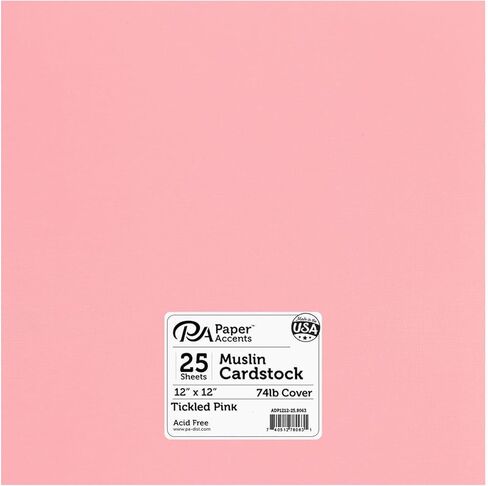 PA Paper Accents Muslin Cardstock 12" x 12" Irish Mint, 73lb colored cardstock paper for card making, scrapbooking, printing, quilling and crafts, 25 piece pack in Saudi Arabia