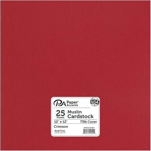PA Paper Accents Muslin Cardstock 12" x 12" Irish Mint, 73lb colored cardstock paper for card making, scrapbooking, printing, quilling and crafts, 25 piece pack in Saudi Arabia