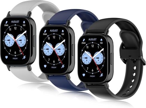 Bands for Xiaomi Redmi Watch 5 Lite/Redmi 5 Active Straps, 3 Pack Soft Silicone Strap Replacement Wristbands Compatible with Xiaomi 5 Lite/Watch 5Active in Kuwait