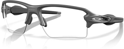 Oakley Men's OO9488 FLAK 2.0 XXL نظارة شمسية مستطيلة مستقطبة ، فولاذية/صافية ضوئية 50 ٪ أسود إيريديوم ، 63 مم in Kuwait