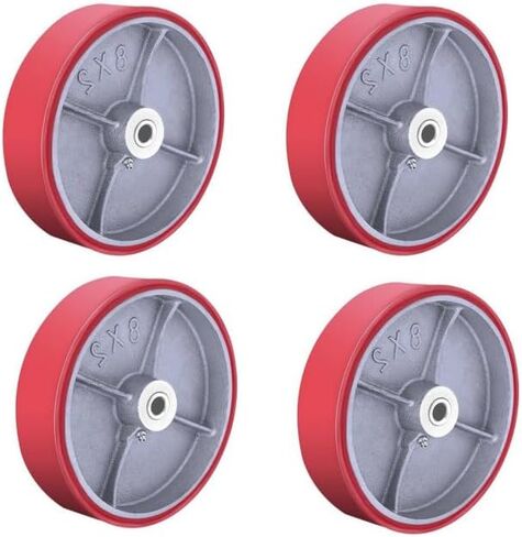 Heavy Duty Casters Wheels 4"5"6"8"DiameterX2"Width Industrial Caster Wheels Polyurethane Wheel with Capacity 800-1,400 lbs/pcs Used in Trail Jack,Tool Box (6 inch, 1 pcs) in Saudi Arabia