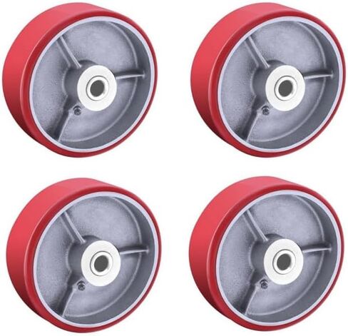 Heavy Duty Casters Wheels 4"5"6"8"DiameterX2"Width Industrial Caster Wheels Polyurethane Wheel with Capacity 800-1,400 lbs/pcs Used in Trail Jack,Tool Box (6 inch, 1 pcs) in Saudi Arabia