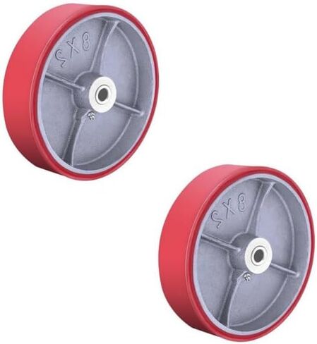 Heavy Duty Casters Wheels 4"5"6"8"DiameterX2"Width Industrial Caster Wheels Polyurethane Wheel with Capacity 800-1,400 lbs/pcs Used in Trail Jack,Tool Box (6 inch, 1 pcs) in Saudi Arabia