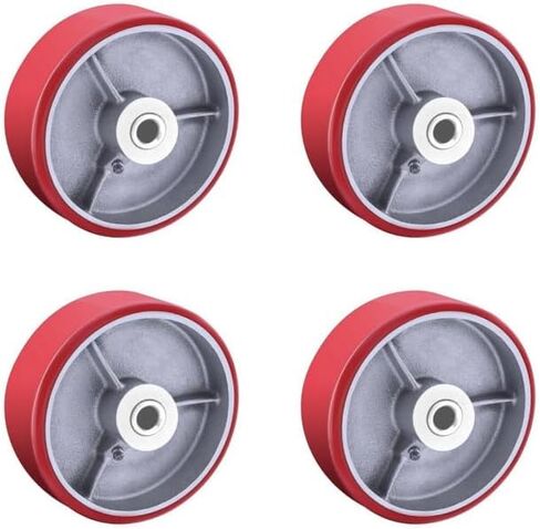 Heavy Duty Casters Wheels 4"5"6"8"DiameterX2"Width Industrial Caster Wheels Polyurethane Wheel with Capacity 800-1,400 lbs/pcs Used in Trail Jack,Tool Box (6 inch, 1 pcs) in Saudi Arabia