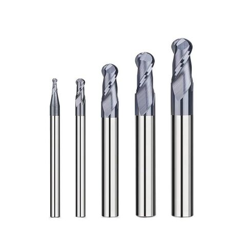 Solid Carbide Ball Nose End Mill Cutter CNC Router Bits R0.5-R6.0 2 Flute Milling Tools Radius(R0.5xD4x2x50L) in Saudi Arabia