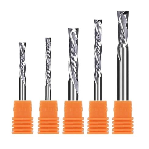 20pcs Compression Spiral Router Bits 3.175/4/5/6/8mm Shank UP and Down Cut Two Flutes Carbide End Mill for Carving Engraving(6x22x50L) in Saudi Arabia