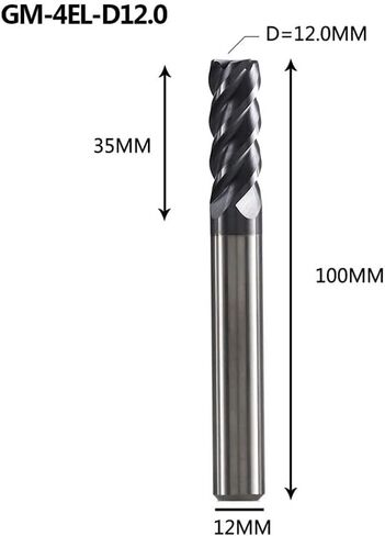 1pcs 4 Flutes Carbide End Mill D4-D20 CNC Wood Router Bits 1-20mm Cutting Diameter Tungsten Steel Milling Cutter Tool in Saudi Arabia