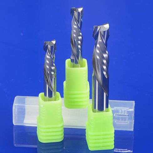 5pcs Router Bits 6mmx25mmx50mm Up Down Cut 2 Flutes Solid Carbide CNC End Mill Bit Compression for Wood Carving in Saudi Arabia
