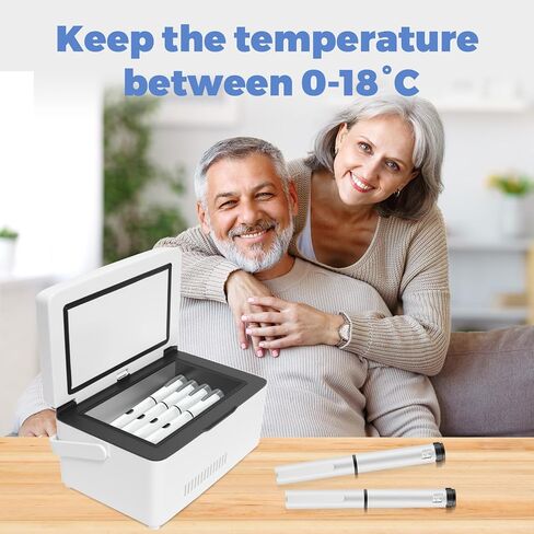 Electric Insulin Cooler Travel Case Box, Insulin Fridge Portable Insulin Refrigerator, Diabetic Travel Case, TSA Approved Battery Powered, 32℉-64℉Temperature Control LCD Display in Kuwait