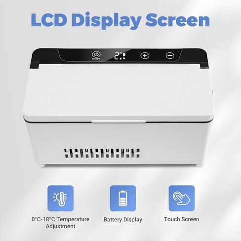 Electric Insulin Cooler Travel Case, Mini Insulin Fridge Box, Portable Insulin Refrigerator, Diabetic Insulin Cooler, TSA Approved Temperature Control LED Display, Rechargeable Battery in Kuwait