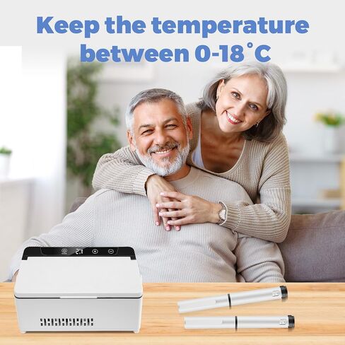 Electric Insulin Cooler Travel Case, Mini Insulin Fridge Box, Portable Insulin Refrigerator, Diabetic Insulin Cooler, TSA Approved Temperature Control LED Display, Rechargeable Battery in Kuwait