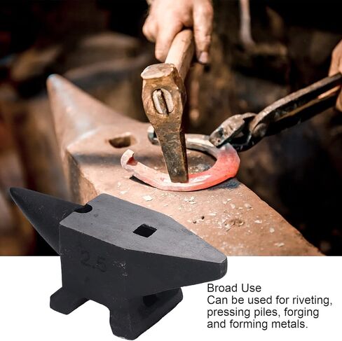 مقعد قرن سندان فولاذي بوزن 2.5 كجم، أداة تزوير عالية الصلابة مقاومة للصدأ للحدادة والتثبيت، سندان حديدي لمعالجة المعادن وتشكيلها in Kuwait