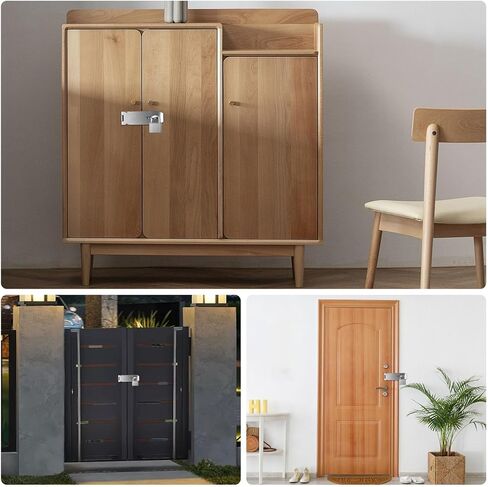 Hasp Latch, 2 Set 5 inch Padlock Hasp, Door Locks Padlock Hasp Latch, Stainless Steel Padlock Latch Hasp Lock, Safety Padlock Clasp Hasp Lock Latch Hasps for Padlocks, with 18 Screws in Kuwait