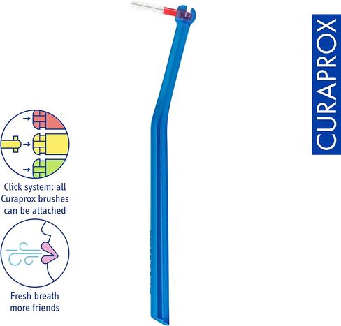 مجموعة فرش Curaprox Interdental CPS 459 Prime Pocket Kit - للتنظيف الفعال للمساحات الضيقة | يشتمل على حامل و5 أحجام للفرشاة، وحقيبة زرقاء | صناعة سويسرية in Kuwait