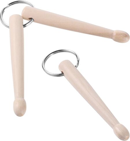 2 Piece Mini Drum Sticks Keychain, Wooden Drum Keys for Tuning Drums with One and Two Sticks Mini Drumstick Gear Percussion Accessories for Drummer and Band Gear in Saudi Arabia