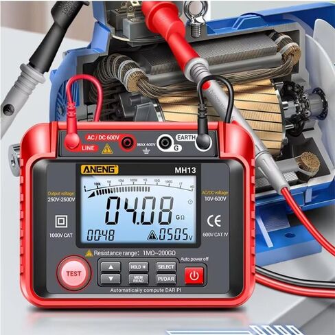 1PC MH13 Megohmmeter Ohm Tester Digital Multimeter Megometro Insulation Earth Voltage Resistance Meter Tester Tool in Kuwait