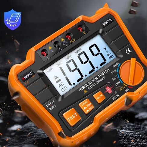 1PC MH10 Digital Megohmmeter Megger Meter Insulation Earth Ground Resistance 100-1000V Ohm Voltage Tester in Kuwait