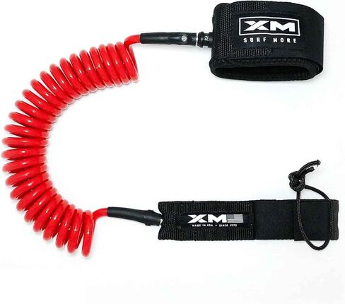 XM مجداف الوقوف (SUP) مقود بطول 6 أقدام و12 قدمًا، سمك سلك مموج كبير (.313 بوصة)، جيب للمفاتيح، حلقات غير قابلة للكسر، حافظة للسكك الحديدية قابلة للفصل، صنع في الولايات المتحدة الأمريكية in Kuwait