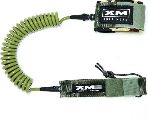 XM مجداف الوقوف (SUP) مقود بطول 6 أقدام و12 قدمًا، سمك سلك مموج كبير (.313 بوصة)، جيب للمفاتيح، حلقات غير قابلة للكسر، حافظة للسكك الحديدية قابلة للفصل، صنع في الولايات المتحدة الأمريكية in Kuwait
