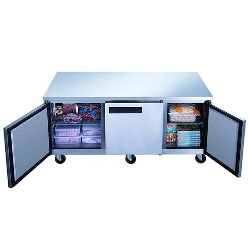 Dukers DUC72F 3-Door Undercounter Commercial Freezer in Stainless Steel in Saudi Arabia
