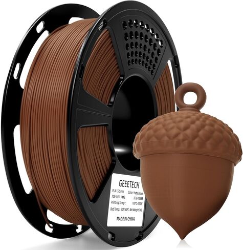 GEEETECH Matte PLA Filament 1.75mm Brown, 1kg Spool (2.2 lbs) 3D Printer Filament Matte Surface Texture & Low Warping, Dimensional Accuracy +/- 0.02 mm, Fit Most FDM Printers in Kuwait