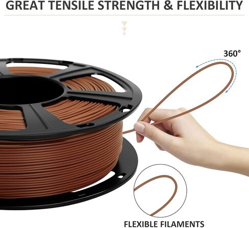 GEEETECH Matte PLA Filament 1.75mm Brown, 1kg Spool (2.2 lbs) 3D Printer Filament Matte Surface Texture & Low Warping, Dimensional Accuracy +/- 0.02 mm, Fit Most FDM Printers in Kuwait