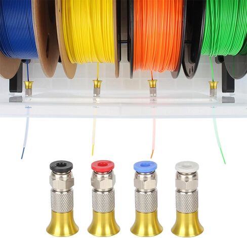 مجموعة أنابيب PTFE فائقة النعومة لمختبر بامبو - أنبوب 4M/13ft 2.5mm ID × 4mm OD مع 4 تركيبات هوائية PC4-M6 مطورة، وأغطية غبار وقاطع - متوافق مع AMS X1/X1C/P1P/P1S/ A1/A1 Mini Gray in Kuwait