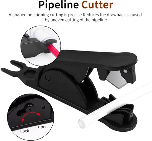 مجموعة أنابيب PTFE فائقة النعومة لمختبر بامبو - أنبوب 4M/13ft 2.5mm ID × 4mm OD مع 4 تركيبات هوائية PC4-M6 مطورة، وأغطية غبار وقاطع - متوافق مع AMS X1/X1C/P1P/P1S/ A1/A1 Mini Gray in Kuwait