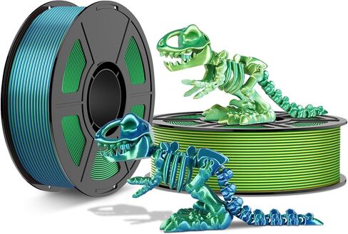 Glow in Drak PLA Filament 1.75mm Luminous 3D Printer Filament Bundle, 6×250g Value Pack Filament, Fit Most FDM 3D Printers (Green&Teal&Purple&Rose Red&Blue-Green&Rainbow) in Saudi Arabia