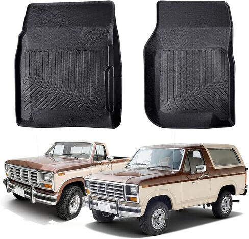 حصيرة الأرضية متوافقة مع Ford F150 Supercrew Cab 2004 2005 2006 2007 2008/Lincoln Mark LT Crew Cab 2006-2008،1st و 2nd Row ، All Contreming Weather ، مقاوم للماء ، مضاد للانزلاق. in Kuwait