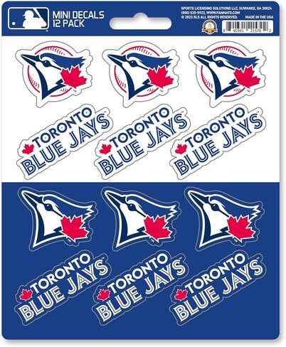 FANMATS 39369 Toronto Blue Jays Mini Decal 12-pk in Saudi Arabia