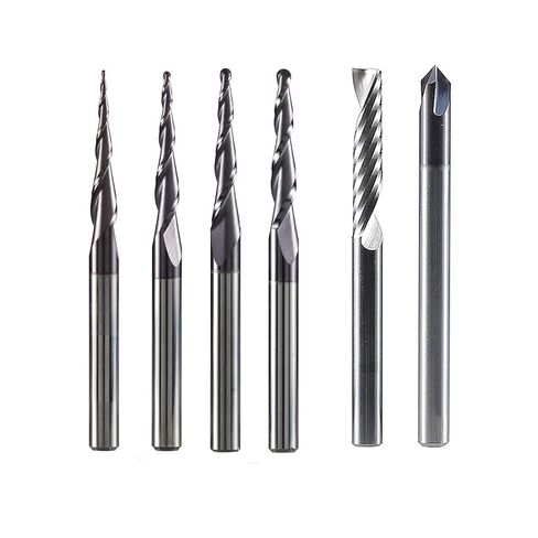 نهاية مطحنة مجموعات كربيد مربع CNC لقم النقش قاطعة المطحنة الخشب مجموعة 4 مللي متر عرقوب راوتر لنحت أدوات الخشب (4 مللي متر مجموعة 8 قطعة) in Saudi Arabia