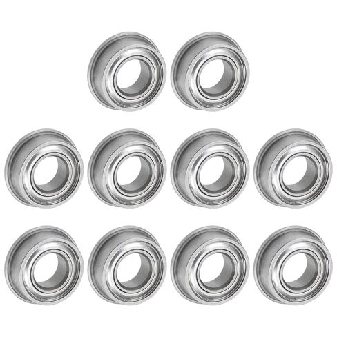 uxcell MF84ZZ Flanged Ball Bearing 4x8x3mm Double Shielded Chrome Steel Flange Bearings, 10pcs in Saudi Arabia