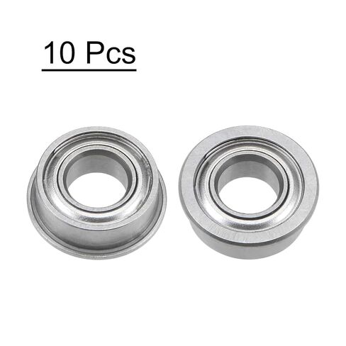 uxcell MF84ZZ Flanged Ball Bearing 4x8x3mm Double Shielded Chrome Steel Flange Bearings, 10pcs in Saudi Arabia