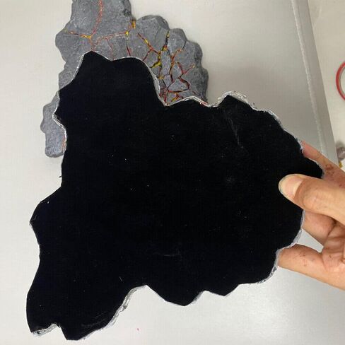 TEAMWILL LED Light Anime Model Magma Crack Figure Battle Scene Platform Base أسود رمادي in Saudi Arabia