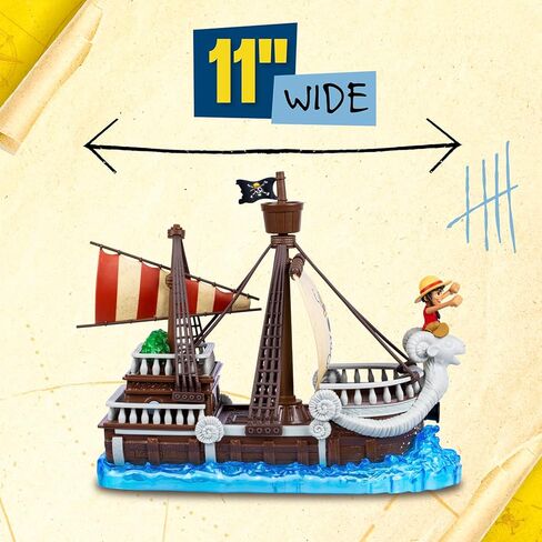 One Piece Going Merry Deluxe Collector Ship, 9.5" (24.13cm), Detailed Design for Play and Display, Includes Exclusive Luffy Action Figure in Kuwait
