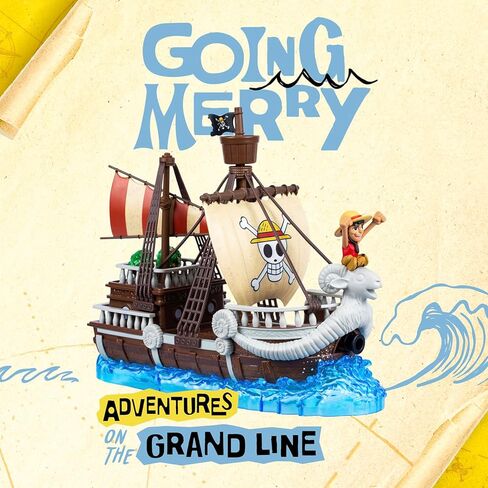 One Piece Going Merry Deluxe Collector Ship, 9.5" (24.13cm), Detailed Design for Play and Display, Includes Exclusive Luffy Action Figure in Kuwait